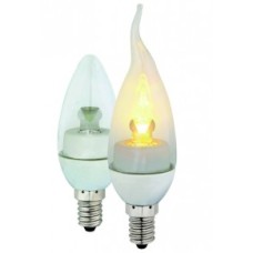 Candelabra‐3W‐2700K‐Candle Round Top LED Dimming‐ Energy Star (Pack of 6 bulbs)